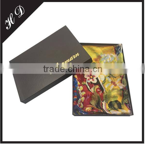 High Quality Brown Paper Scarf Gift Packing Box With Handle