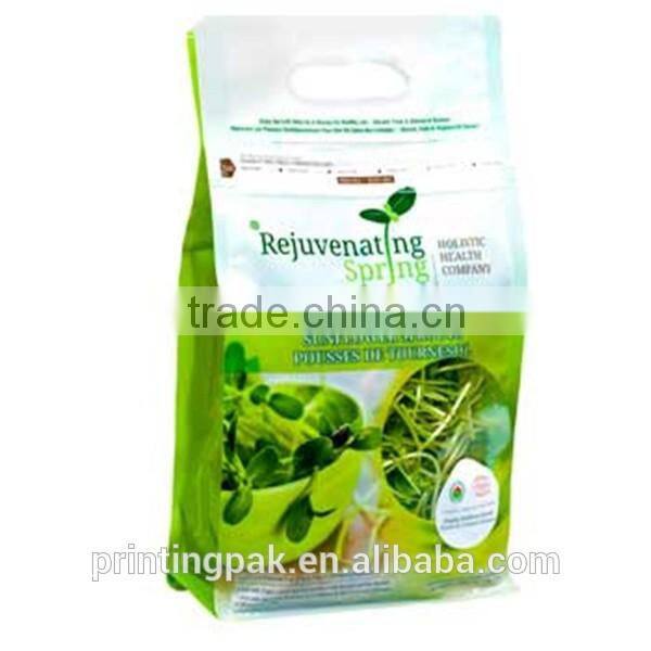 custom wholesale aluminum foil chia seed packaging bag with ziplock