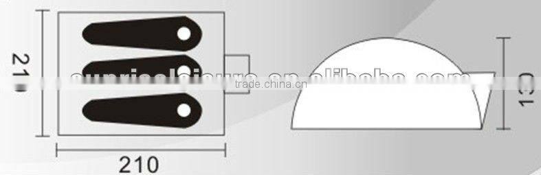 56214# 3 person Red Camping Bow Tent