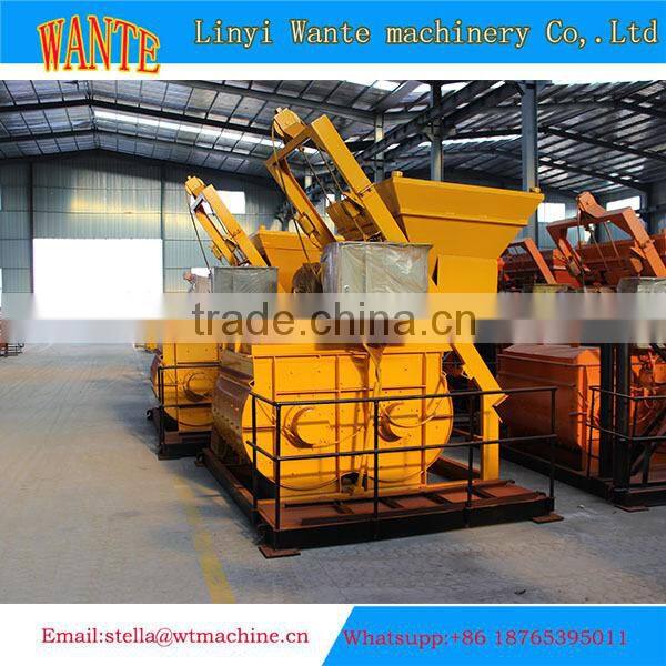 Trade assurance JS500 industrial cement mixer/ Twin Shaft Concrete Mixer for block making machine