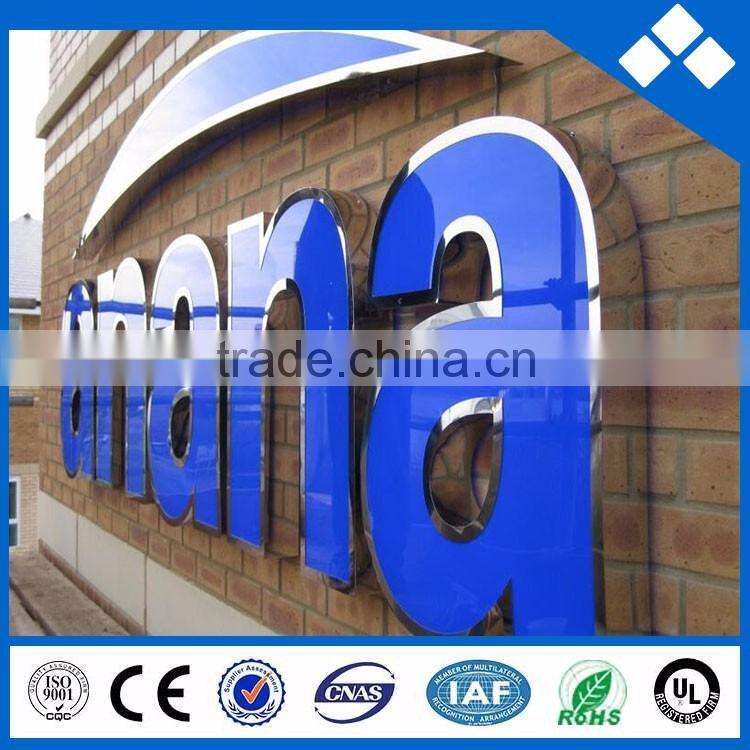 2015 waterproof large hot sales used outdoor illuminated signage acrylic led sign