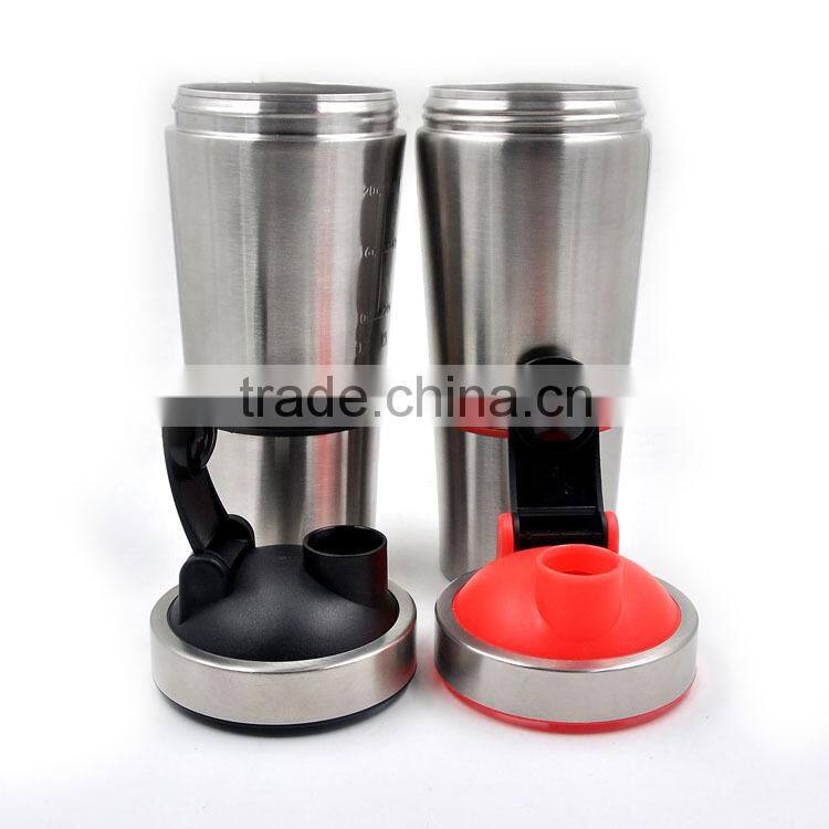 Custom Logo Metal Shaker Bottle,700ML+200ML Metal Shakers for Protein BPA free