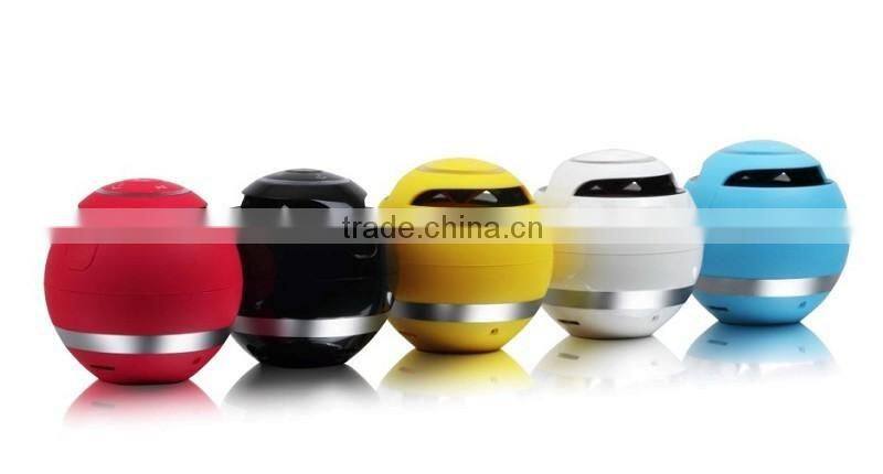 China 2013 best High quality Bluetooth Mini ball Portable speaker with usb port