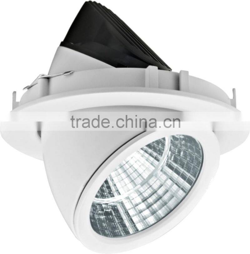 2015 New Hot Square Aluminium Body 230V 30W RA > 80 2400 Luminous 24 Degree 1 Pc Cob Led Downlight