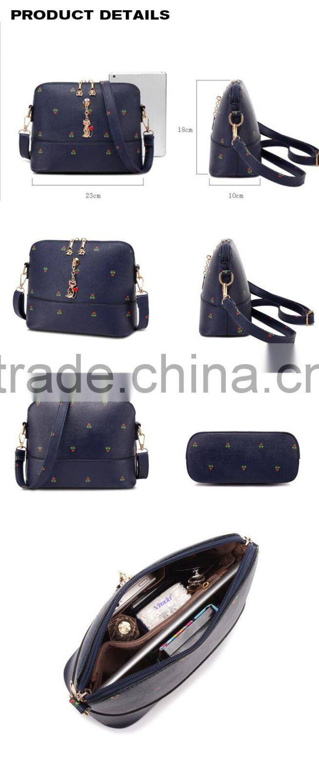 Wholesale Black PU Printed Shoulder Bag