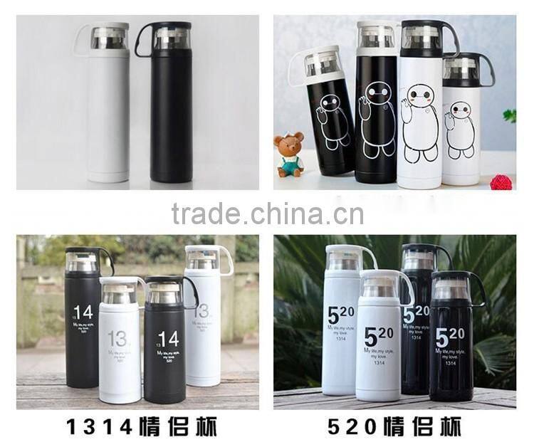 Stainless steel thermos flask with cup 360ml/500ml