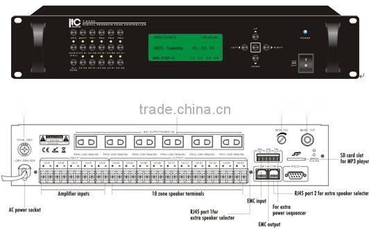 ITC T-6232 Public Address System 10 Zone Speaker Selector