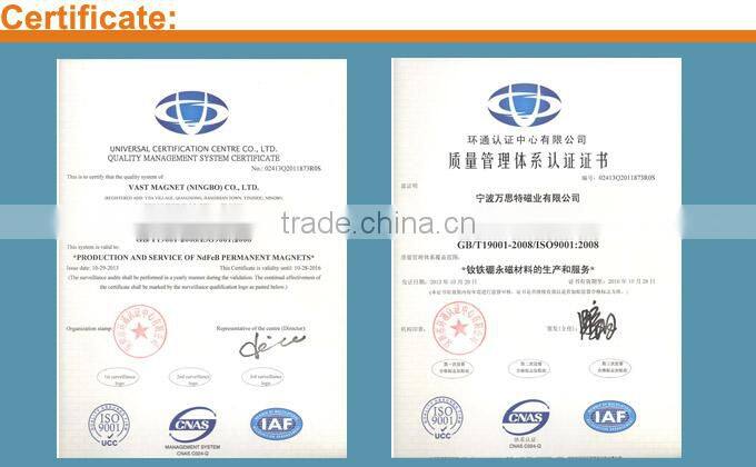 Permanent sintered neodymium magnet coil