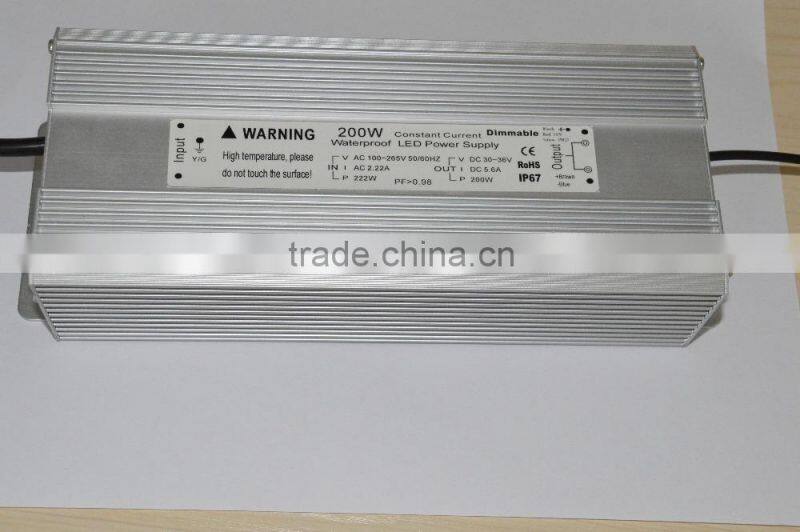 CE ROHS Approval 200W Single Output Switching Power Supply 5A Dimmable Led Driver