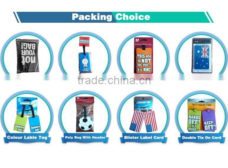 High quality cheap price soft pvc luggage tagprice pvc hang tag