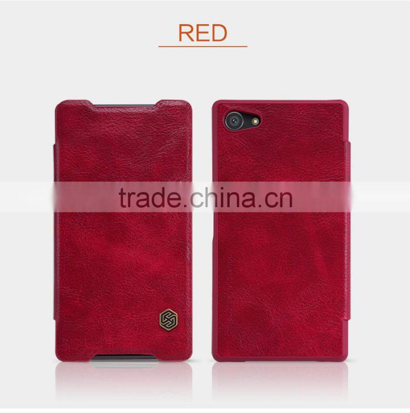New arrived classic stylish leather case For Sony xperia z5 comapct