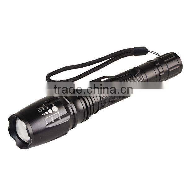 Ultra Bright 1600LM Lumen Adjustable LED Aluminum alloy Flashlight Torch Charger 2 x 18650 Battery flashlight