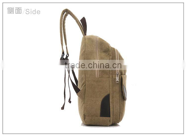 2014 multiple color fashion hiking backpack, cotton canvas backpack for sport in Guangzhou