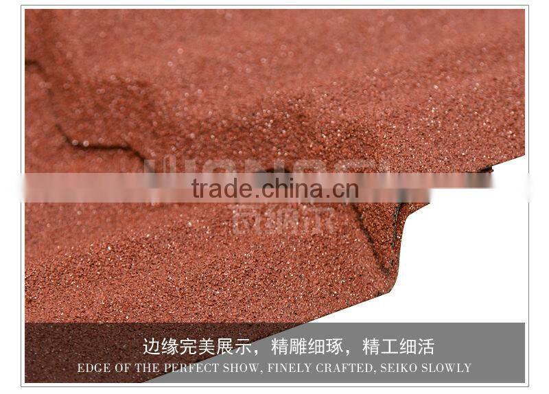 Traditional Wanael stone coat steel roof tile/economic roof covering/metal roof dog houses