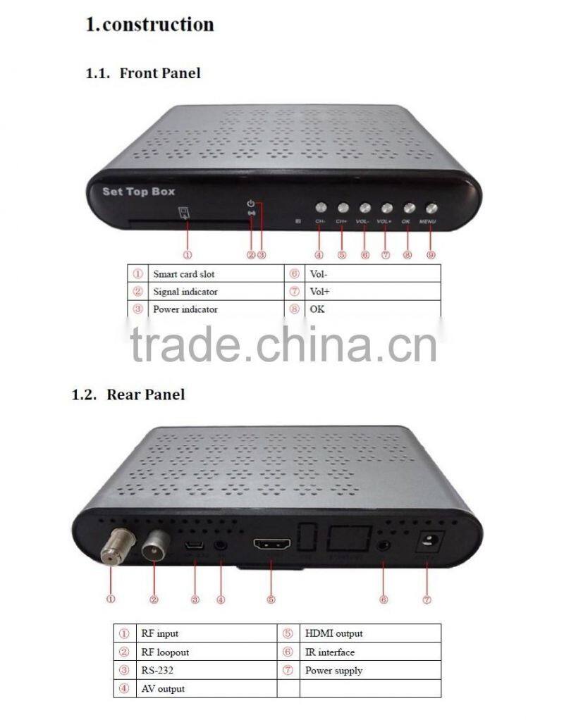 SC-8202 digital stb full hd receiver