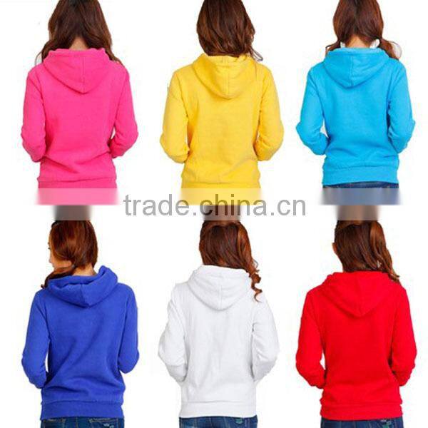 Hot Sale ! 2014 Colorful Fashion Design Cheap Girls Plain Black Hoodies (lyt-04000234)
