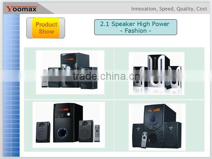 China 3.1 home theater speaker system - high power,USB,SD,FM remote control,LED Display