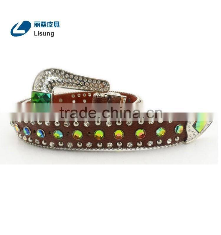 Multiple Color Crystal Western Cowgirl Concho Rhinestone Belt