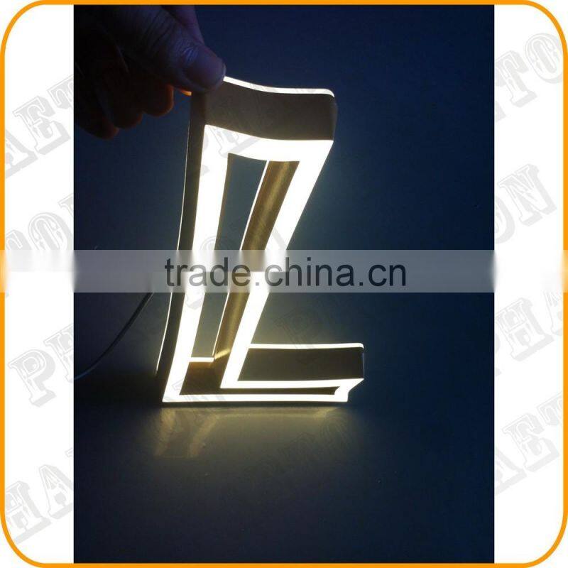 hot selling face lit and halo lit LED acrylic sign