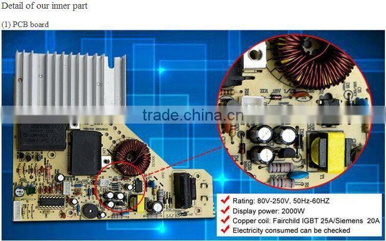 Electric Double Burner ih Induction Cooker Power Consumption with CE