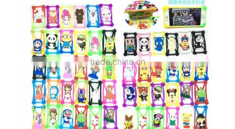 Universal cute silicone phone case for android phone and any phone