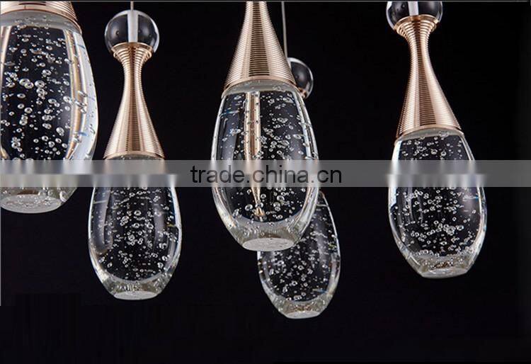 Stainless Steel Dining Room Pendant light SMD5730 LED Crystal Pendant Lamps