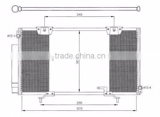 R134a 570*305*16MM 8845005020 Condenser For Toyota AVENSIS