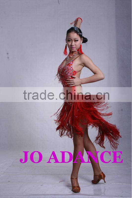 Latin dance dress dance competition dress latin dance costumes Ms. dance skirt Dance Competition Dress Tights