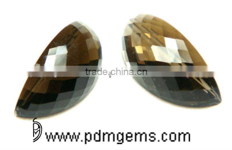 Smoky Quartz Watermelon Slice Cut Faceted Lot For Diamond Jewellery From Wholesaler