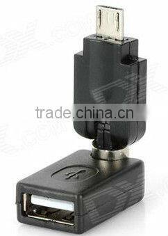 Micro usb male to usb female adapter rotable