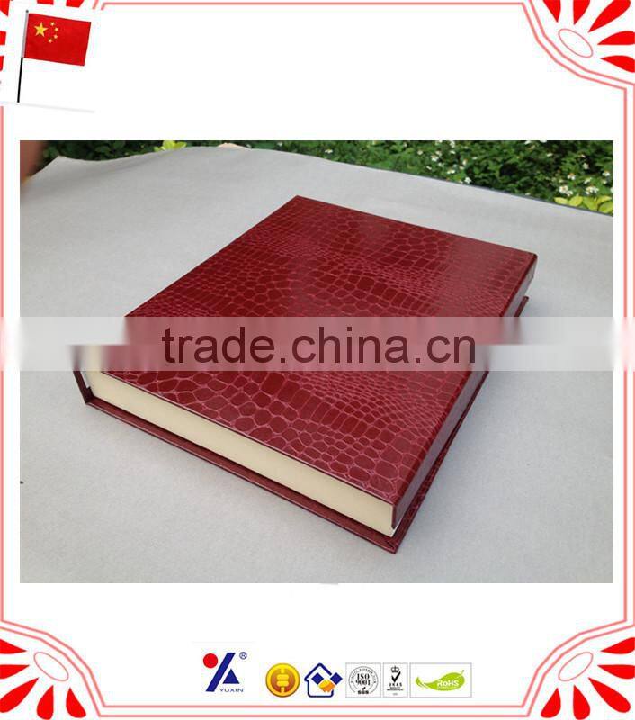 leather book shape special packing gift box