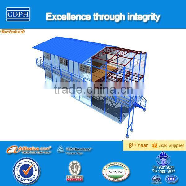 temporary K type house as modular homes,worker's dormitory,office building India Philippine,South East Asia countries
