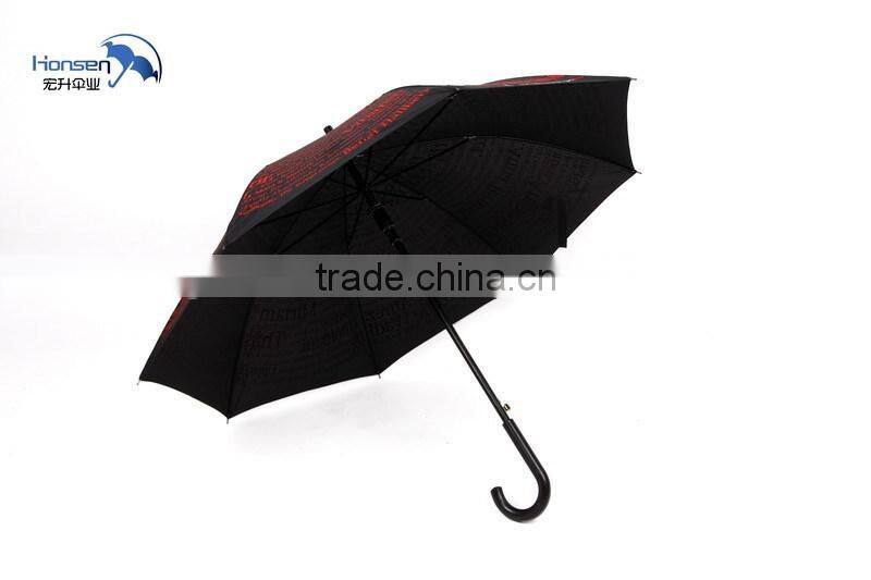 waterproof fabric metal umbrella frame straight umbrella semi-automatic umbrellas wholesale