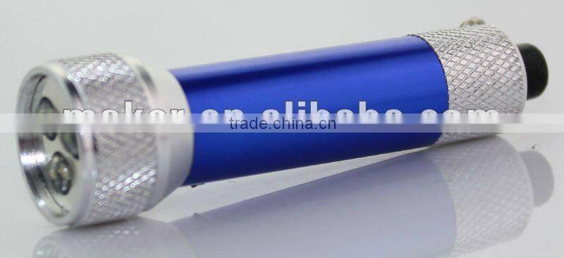 3 LED Mini Aluminum flashlight with Keychain