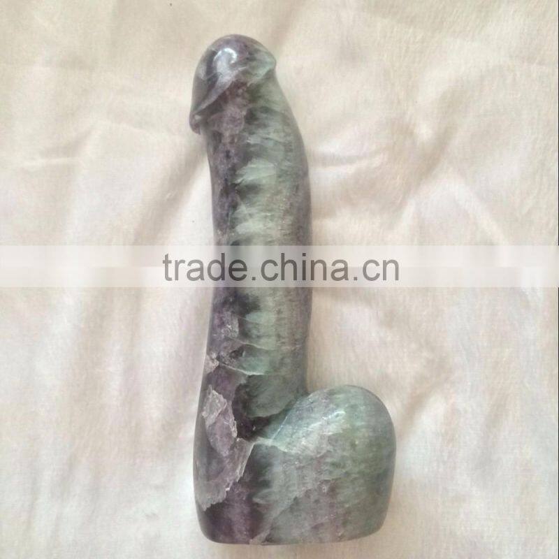Hand Carved Natural Rock Polished Gemstone Crystal Dildo