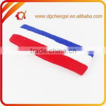 2016 Striped Cotton Terry Cloth Moisture Wicking Head wristband