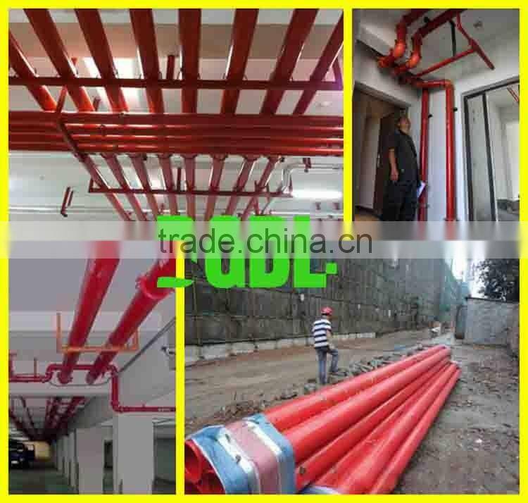 latest building material red pe coated steel tube