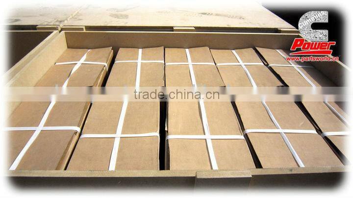 Zonda,ankai bus, truck moulded friction brake lining in brake system