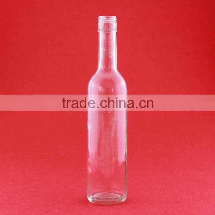 New design 1000ml glass bottle empty liquor bottle round spirit wine bottle