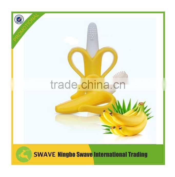 2016 Baby silicone banana tooth gum /Gum Massaging 3D banana Shape Silicone Baby Teething toy, silicone teether P76580
