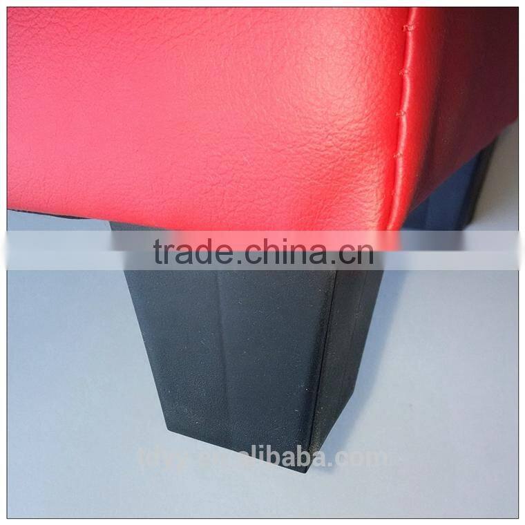 TDST-01-1 QVB JIANDE TONGDA RED AND WHITE COLOR PLASTIC BLACK FOOT WOOD FRAME PU SEAT HOME PU BENCH STORAGE BENCH SOFA