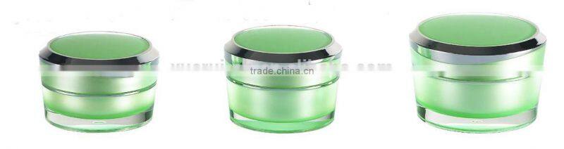 cosmetic acrylic jar, plated cover