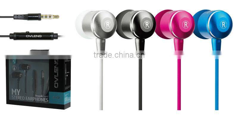 Black Metal Mobile earphone for iphone/samsung/huawei/xiaomi
