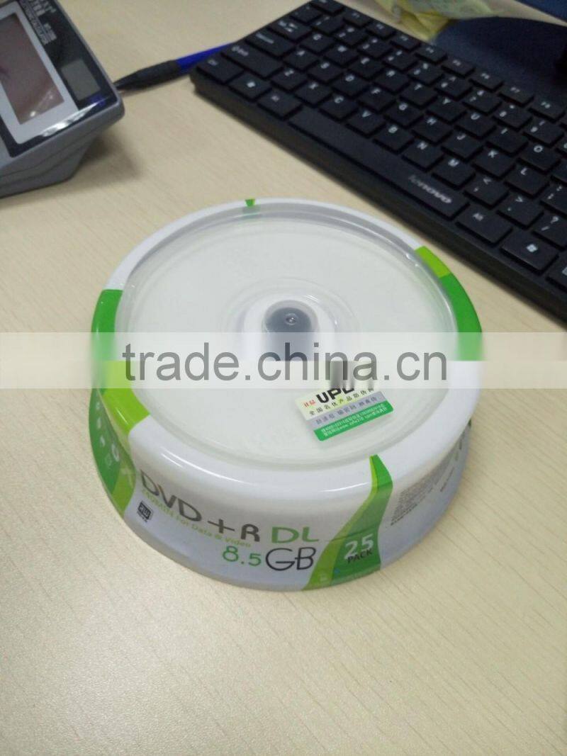 Printable dvd+r 8.5GB dvd+r dl D9 dual layer rewritable dvd