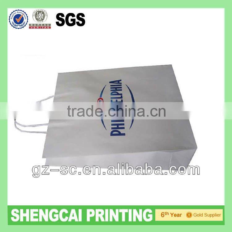 Brown Craft paper bag with sivler foil logo