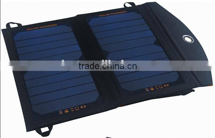 high efficiency solar panel 12w charger folding solar charger