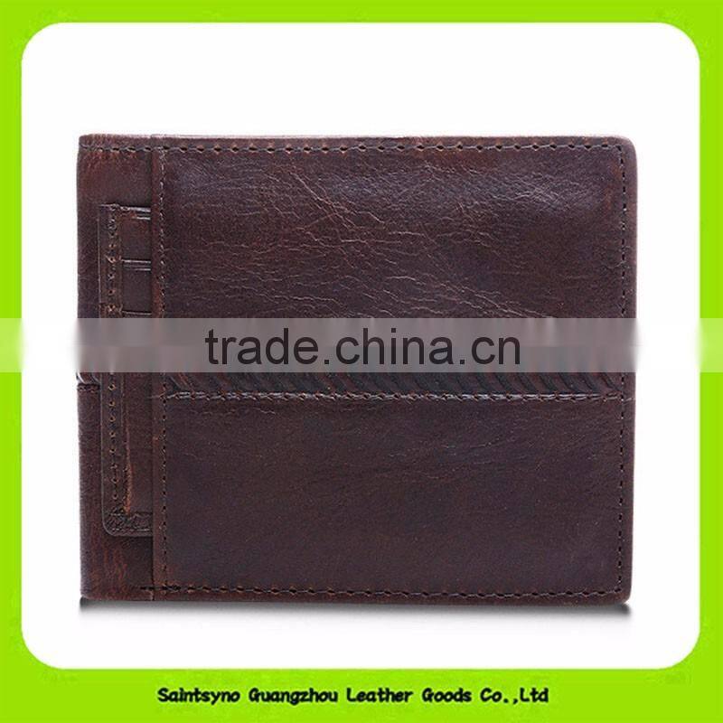 16414 Men's top layer genuine leather cash holder