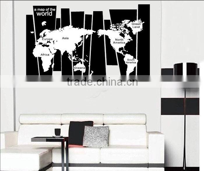 Large decal world map wall stickers
