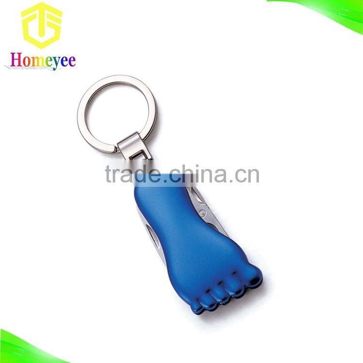 Toe Shape Multifunction Pocket Knife With Key Ring
