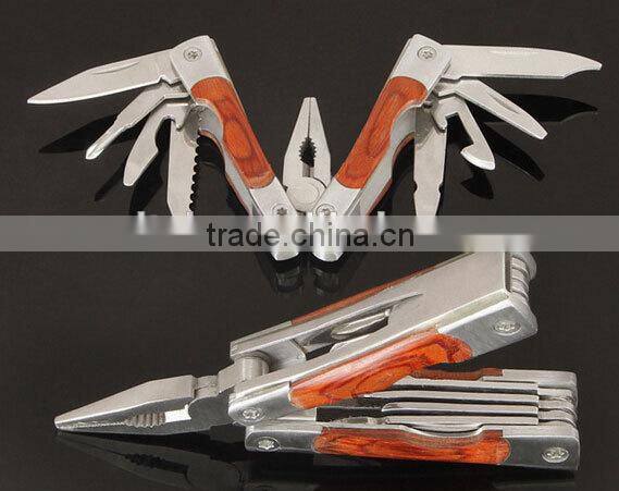 OEM wooden handle pliers with stainless steel